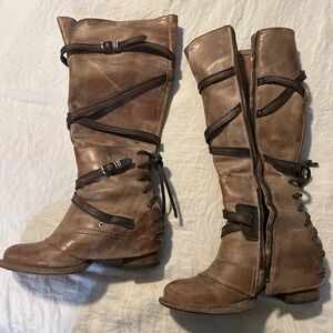 Freebird Tan Over the Knee Boots